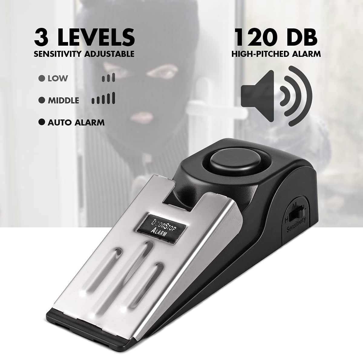 Home Security For Apartments - Alarme d'arrêt de porte, butoir de