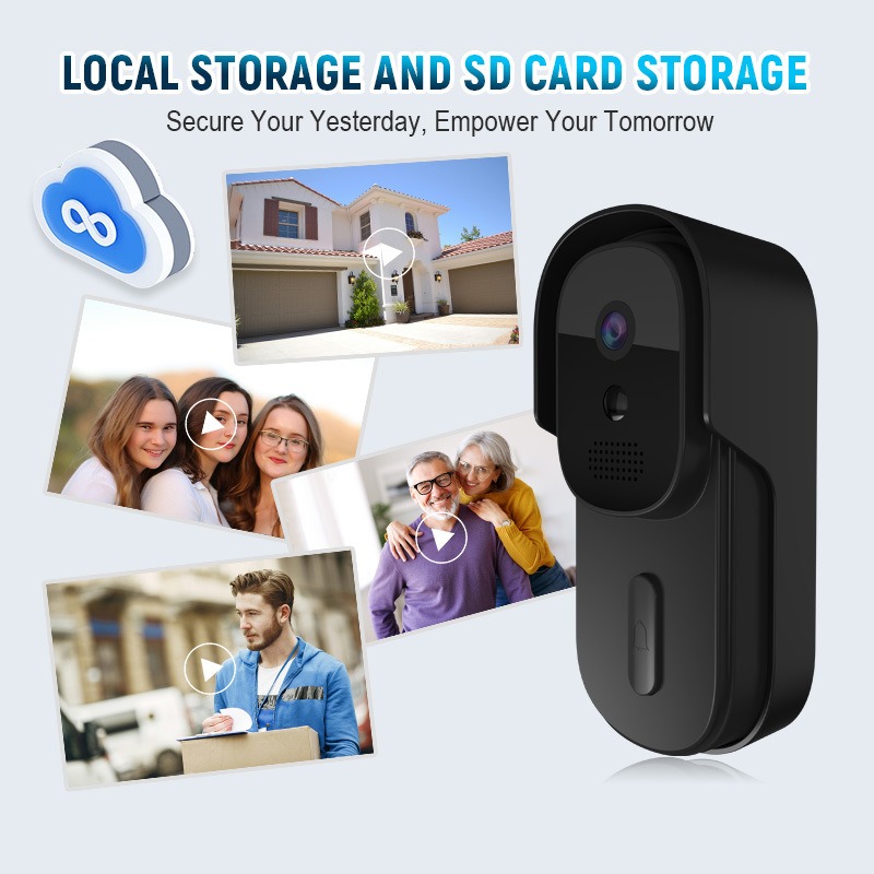Home Security Doorbell Camera - Sonnette vidéo Tuya 2MP étanche 1080P