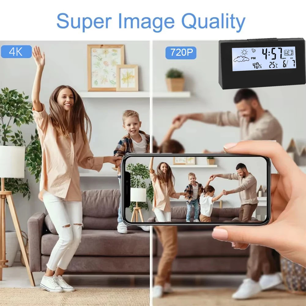 Nouvelle mini caméra 4KHD avec - Hidden Camera Clock avis et prix