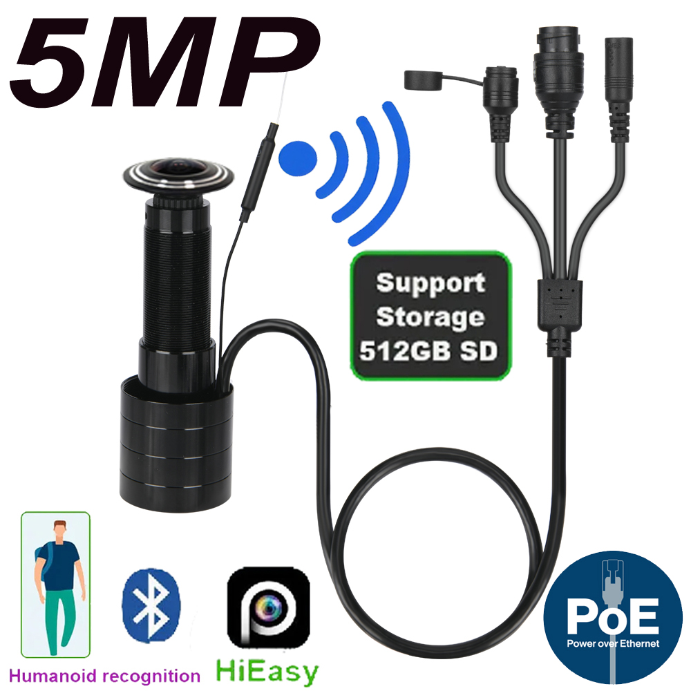 5MP porte oeil IP POE caméra M - Home Security La avis et prix