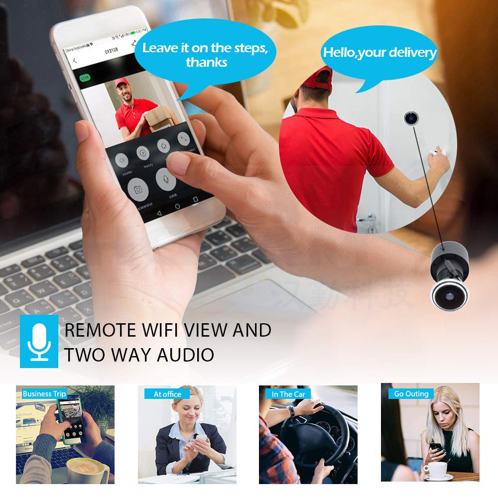 5MP porte oeil IP POE caméra M - Home Security La avis et prix