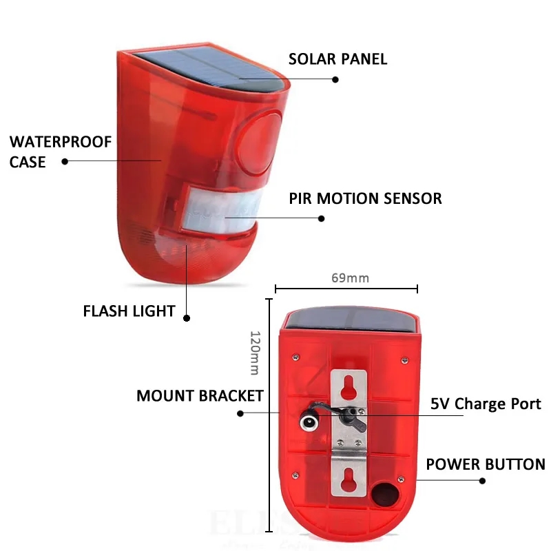 Lampe d'alarme solaire étanche - Home Security Blink avis et prix