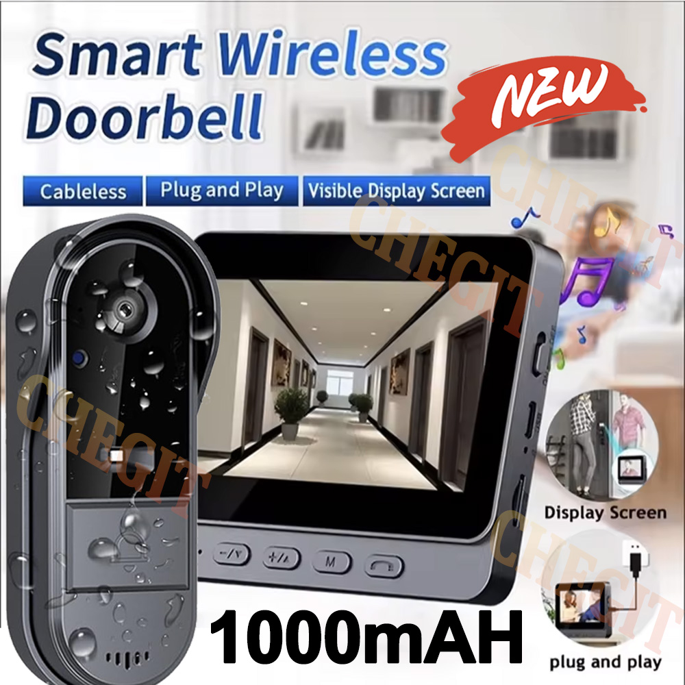 Sonnette Wifi sans fil avec ca - Home Security Doorbell Camera avis et prix