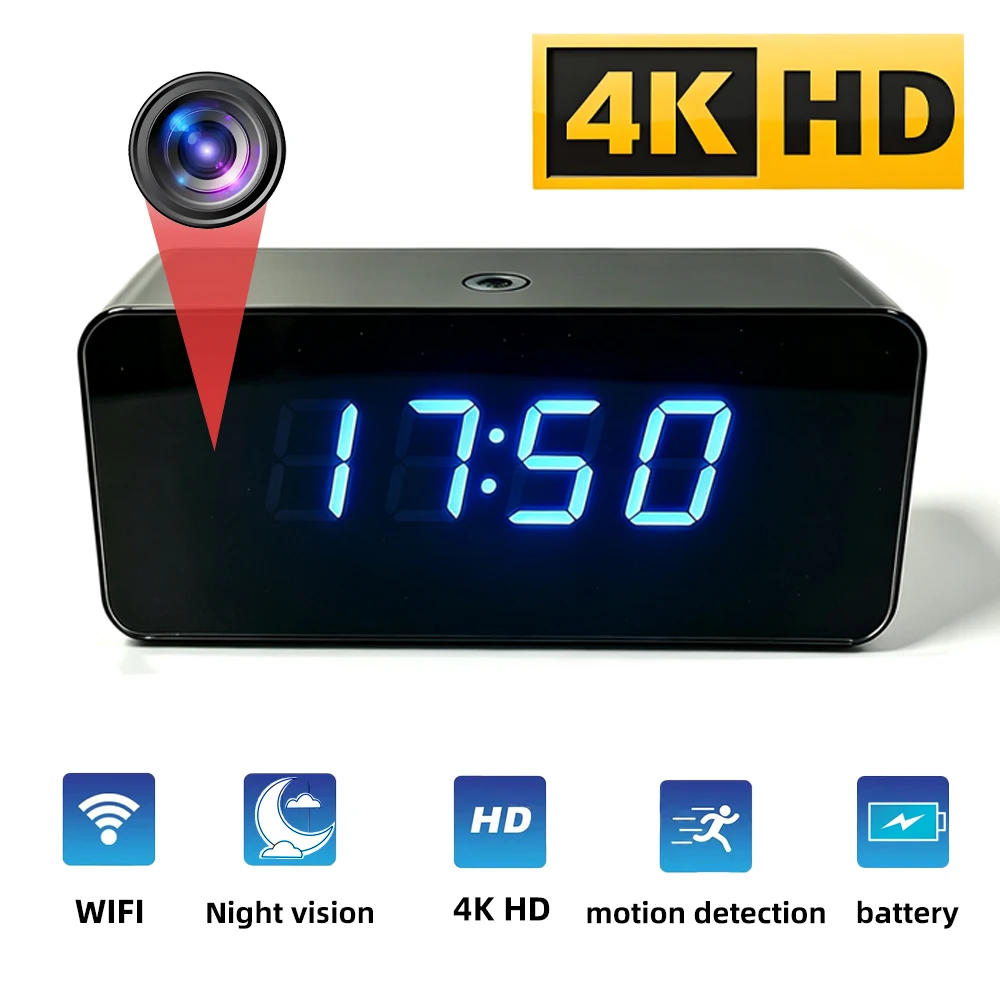 Mini caméra horloge WiFi 4K HD - Hidden Camera Clock avis et prix