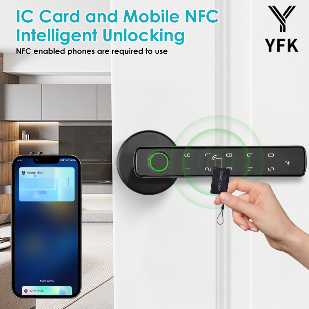 YFK Tuya Serrure de poignée de - Home Security For Apartments avis et prix